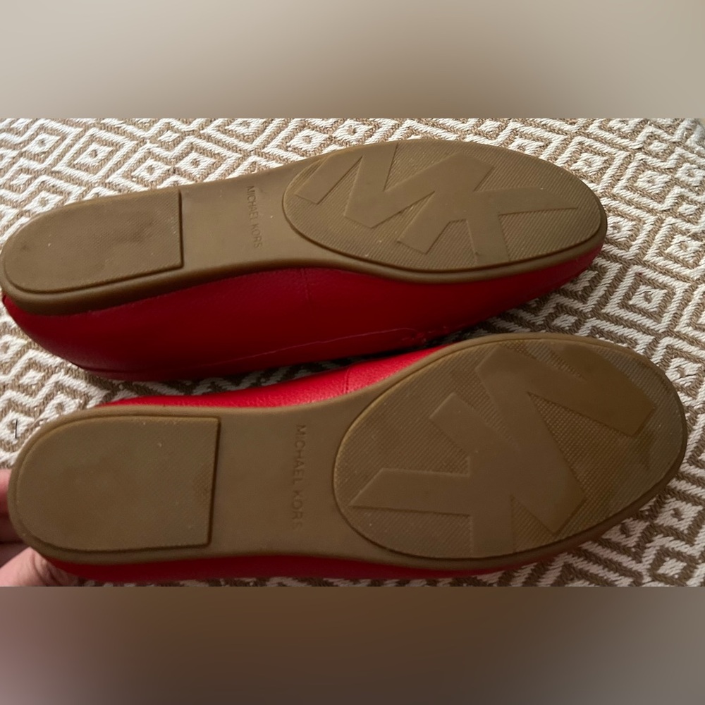 Michael Kors Reed Tumbled Faux Leather Loafer Moc Moccasin red Sz 8 like new - Picture 4 of 6